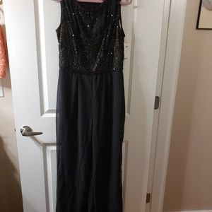 CACHE Sequin Black Junpsuit